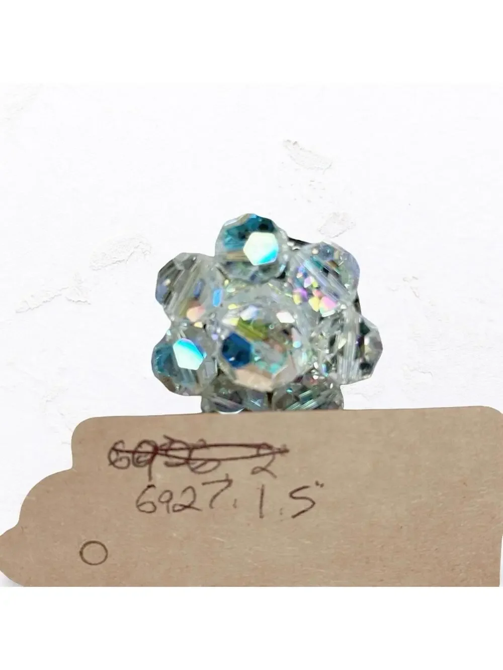 6297. Aurora Borealis Silvertone Brooch
